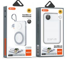 宾氏BYZ W201磁吸带线无线快充移动电源成品